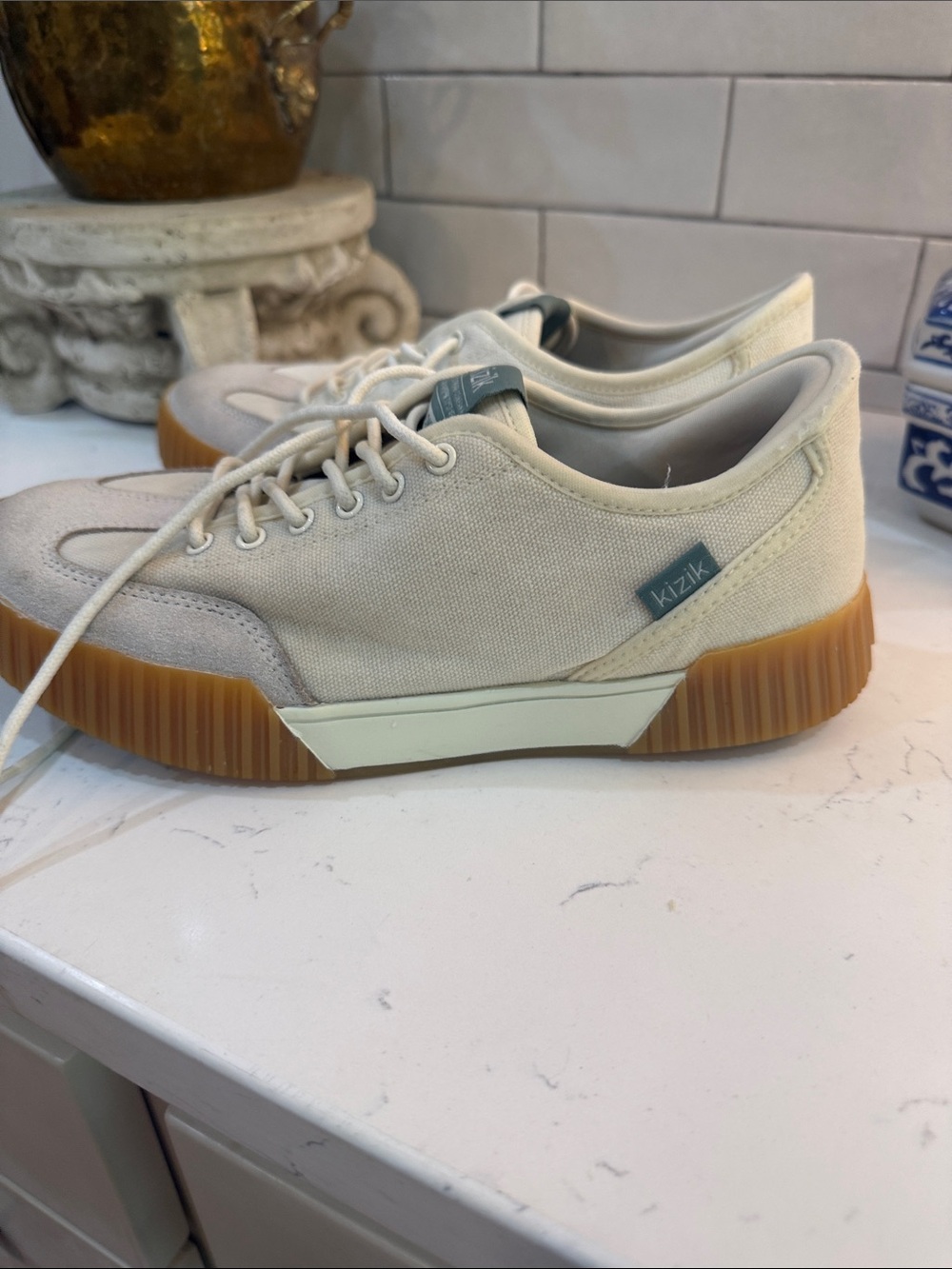Women’s Kizik  Canvas Sneakers with Gum Sole